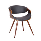 Armen Living Butterfly Mid-Century Dining Chair - Green-Convenient arm rest with open lower back seat for optimal comfort