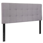 Flash Furniture Bedford Tufted Upholstered Full Size Headboard - Light Grey Fabric-Panel Headboard