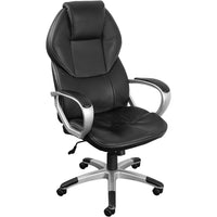 Xtech Montpellier Executive Office Chair with Armrests - Black-Features an attractive chrome base and the option of adjusting its height for a better position
