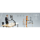 North Bayou 22"-35" Ergonomics Interactive Sit-Stand Desktop Workstation with USB Port - FC35-Motion Type: Full Motion