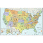 WallPops USA Dry Erase Map - Multicolor-Maps