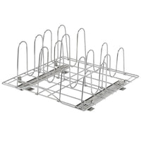 TRINITY Sliding Pot Organizer, Chrome (TBFC-2208)-Commercial strength steel