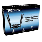 TRENDnet TEW-809UB AC1900 High Power Dual Band Wireless USB Adapter-Beamforming technology increases signal strength by directing signals towards the device