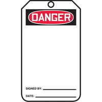 Standard Safety Tags, Danger, SAT022, 25 Pack-Language - English