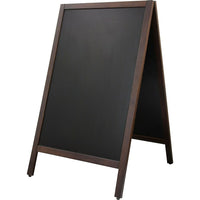 Quartet Double Sided Sidewalk Chalkboard Sign-Double-sided A-frame design with mahogany finish. Ideal for restaurants, coffee shops, hotels, schools or any event