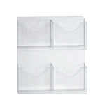 Azar Four-Pocket Wall Mount Letter Brochure Holder, 2/Pack (252096)-Wall Mount Letter Holder