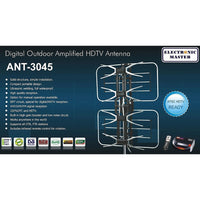 Electronic Master Remote Controlled HDTV Antenna, 26" x 32" x 4.8", Silver-Solid structure, simple installation