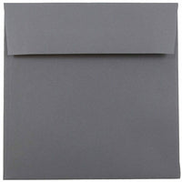 JAM Paper 6 x 6 Square Envelopes, Dark Grey, 1000 Pack (36396439B)-Dark gray