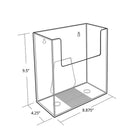 Azar Acrylic Desktop/Wall Mount Deep File Holder, 4/Pack (252415)-Clear Acrylic