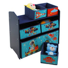Danawares Outer Space Wooden Storage Bins - Blue-Comes with six bins (1 large, 2 medium, 3 small)