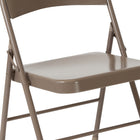 Flash Furniture HERCULES Series Double Braced Metal Folding Chairs - Beige - 4 Pack-18 Gauge Steel Frame