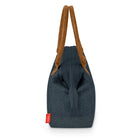 Thermos Lunch Duffle with PU Leather Handles - Geo Quilted Navy-Premium PU leather carrying handles are comfortable and easy to hold