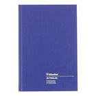 Blueline Account Book, 3 columns, 100 Pages, 8 - 1/4" x 5 - 5/8"-Perfect binding with hard blue cover
