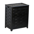 Oceanstar RHV0103MH Rectangular Veneer Laundry Wood Hamper with Interior Bag, Dark Mahogany-Laundry hamper is lined with a canvas bag