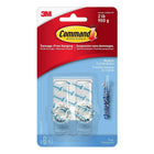 Command Clear Medium Crystal Hook 17095CLR-EF, 2 Medium Hooks, 3 Medium Clear Strips-Holds strongly, removes cleanly, Easy to apply, Easy to remove, and Works on a variety of surfaces