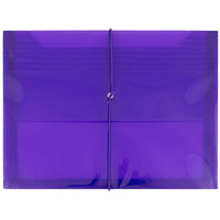 JAM Paper Plastic Envelopes with 2.63 Expansion, Elastic Closure, Letter Booklet, 9.75 x 13, Purple Poly, 12 Pack (218E25pug)-Size: 9.75" x 13" x 2.63"