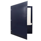 JAM Paper 2-Pocket Laminated Glossy 3 Hole Punched School Folders, Navy Blue, 100 Pack (385GHPnab)-100 pack
