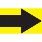 Self-Stick Vinyl Pipe Markers, Short Arrow, SAV602, 4 Pack-Colour - Black on Yellow
