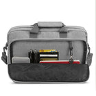 Solo New York Re: 15.6" Briefcase - Grey-Front zippered pocket