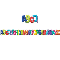 Eureka Extra Wide Deco Trim, Colour My World ABC , 72 Pack-Create fresh looks for bulletin boards, windows, walls, and class projects with borders and trimmers