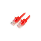 StarTech 45PATCH2RD 2' Cat 5e Snagless Patch Cable, Red-Dual RJ-45 Male connectors ensure seamless connectivity