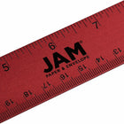 JAM Paper Stainless Steel Ruler with Non-Skid Backing - 12" - Red - 12 Pack-Ruler is semi flexible, has rounded corners and features a non-skid cork backing so it will stay put when used on all surfaces