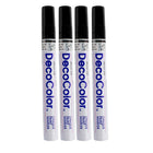 JAM Paper Marvy Uchida Broad-Point Opaque Paint Marker - Black - 4 Pack (86525800g)-Opaque paint marker that is ideal for writing and highlighting