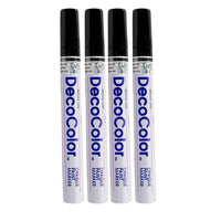 JAM Paper Marvy Uchida Broad-Point Opaque Paint Marker - Black - 4 Pack (86525800g)-Opaque paint marker that is ideal for writing and highlighting