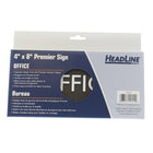 Headline Sign Premier OFFICE Sign - 4" H x 8" L - Black-Use anywhere for an updated, upscale look