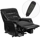 Flash Furniture HERCULES Series Black Leather Remote Powered Lift Recliner-Recline Angle: 45-degree to 135-degrees