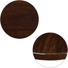 Flash Furniture 24" Round High-Gloss Walnut Resin Table Top with 2" Thick Drop-Lip-Restaurant Dining Table Top