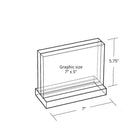 Azar Horizontal Acrylic Block On Acrylic Base, 7" x 5" (104512)-Clear Acrylic