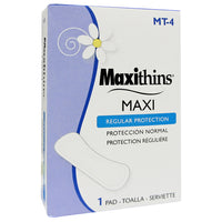 Maxithins Maxi Pads - #4 Vending Box - 250 Pack (MT-4)-Vended Feminine Napkin