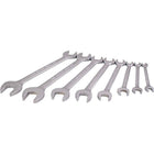 Gray Tools 8 Piece Metric Open End, Mirror Chrome Wrench Set, 8mm X 9mm-21mm X 22mm-Contains Sizes: 8 X 9mm, 10 X 11mm, 12 X 13mm, 14 X 15mm, 16 X 17mm, 18 X 19mm, 20 X 21mm, 21 X 22mm.