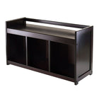 Winsome Addison Storage Bench with 3-Sections, Espresso-Addison bench with cubby style storage