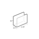 Azar Acrylic Desk File Holder, Clear, 5.75" x 2.5" x 4.5", 4/Pack (255080)-Clear Acrylic
