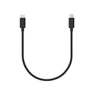 Veho Pebble USB-C to Lightning Charge and Sync Cable - 0.2-m/0.7-ft - Black-Compatible with Apple plugs and devices