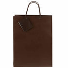 Jam Paper Matte Gift Bags with Rope Handles - Large - 10" x 13" x 5" - Chocolate Brown - 100 Pack-Quantity: 100 per pack