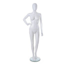 Can-Bramar  Adult Female Abstract Unbreakable Mannequin - Glass Base - Blown White (PL-F89)-Easy Dressing