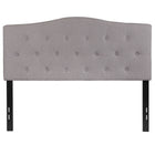 Flash Furniture Cambridge Tufted Upholstered Full Size Headboard - Light Grey Fabric-Contemporary Style