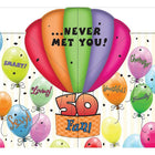 Rosedale Greeting Card, Birthday Age 50, Balloons-Card shop quality greeting cards
