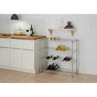 TRINITY EcoStorage 4-Tier Wine Rack, Chrome (TBFZ-0908)-Shelves adjustable in 1" increments