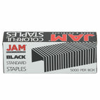JAM Paper Colorful Staples - Standard Size - Black - 5000 Pack-Color: Black