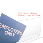 Deflecto Classic Image Double Sided Sign Holder - Landscape - 11"W x 8 1/2"H - Clear-Double-sided sign holder