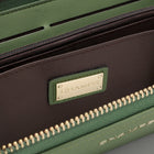 Champs RFID Zip-Around Wallet -  Green-3 gusset pockets