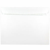 JAM Paper 10" x 13" Booklet Catalog Envelopes with Peel & Seal Closure - White - 25 Pack-Colour: White
