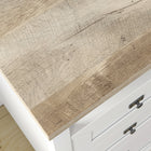Sauder 53"W Cottage Road Credenza with Pull-Out Desk - White- Durable, 1" thick top for display