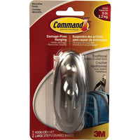 Command Faux Metal Decorative Hook, Large, 5-lb. Capacity-Forget about nails, screws and tacks 