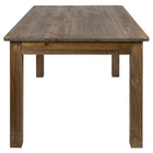 Flash Furniture 60" x 38" Rectangular Antique Rustic Solid Pine Farm Dining Table-1" Thick Plank Top with 4" thick apron