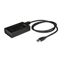 StarTech 4-Port USB Hub, Metal, USB-A, USB-Ax, USB-C, USB 3.0-Flexible mounting options, with the included desktop or wall-mount bracket